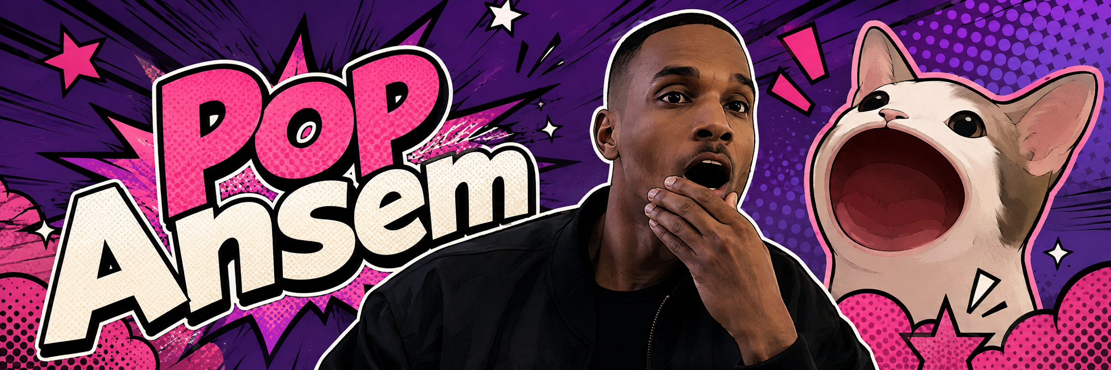 Pop Ansem banner — Popcat and the open mouth